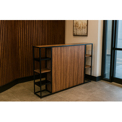 (РЕС-10) Стойка ресепшен с полками