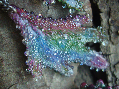 Комплект украшений из серёжек-крылышек и цветочка-кольца "Галлициниум, фея Рассветного Сада"