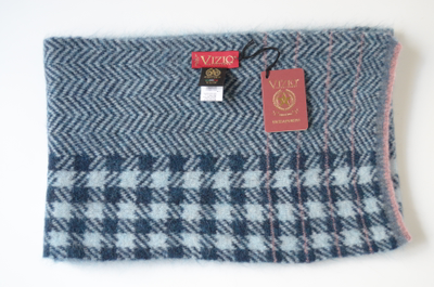 Визио итальянский вязаный шарф в клетку фото