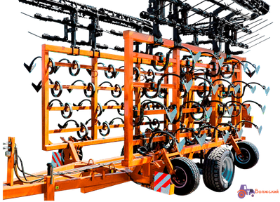 Культиватор прицепной 6Л система «ЛАФЕТ» широкозахватный