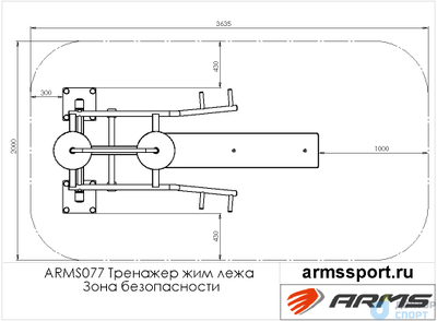 Уличный тренажер жим лежа