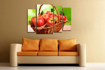 Модульная картина "Красное яблоки"