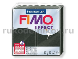 полимерная глина Fimo effect, цвет-pearl black 8020-907 (перламутровый черный), вес-57 гр