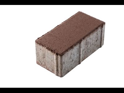 Тротуарная плитка ЦЕМСИС Брусчатка 7П.8 коричневый, 200*100*80 мм