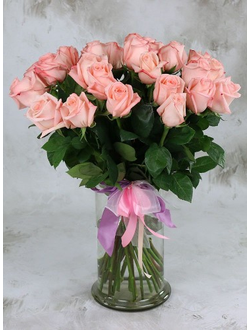 Букет 25 светло-розовых роз