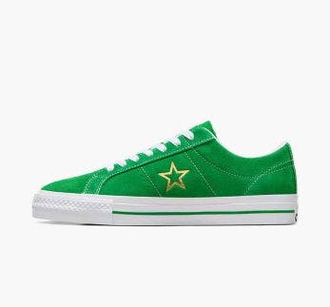 Converse green one star hot sale