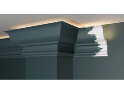 Потолочный плинтус для подсветки DECOR-DIZAYN DD509, из дюрополимера, под покраску, ударопрочный, 2 метра