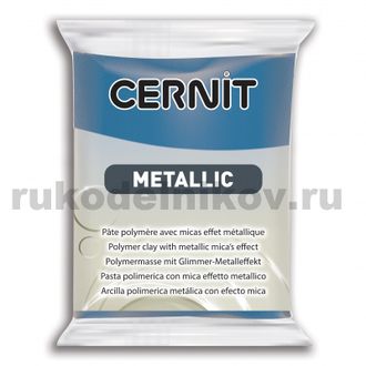 полимерная глина Cernit Metallic, цвет-blue 200 (синий), вес-56 грамм