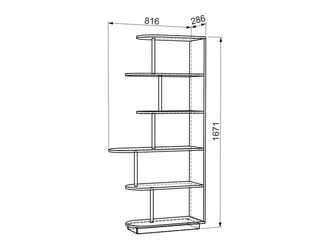 Стойка-1 Мебельсон ш=816 мм, г=286 мм, в=1671 мм
