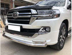 Защита переднего бампера двойная d76/42 для Toyota Land Cruiser 200 Executive Lounge (2018-...)