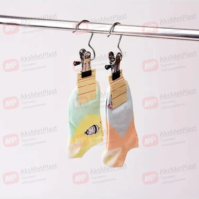 A021 Крючок-прищепка металлическая большая цвет: черный