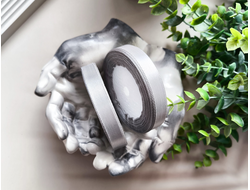 Лента атласная 1.2 см., рулон (23м.)  СВЕТЛЫЙ СЕРЫЙ