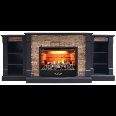 Электрокамин Моника LUX BL M4 с очагом 3D FireStar 25.5