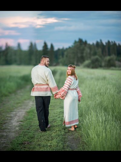 Косоворотка ткачество "Сила Души" белая