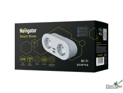 Умная розетка NSH-ST-02 - две управляемые розетки + 2 USB