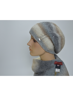 Vizio Италия берет и шарф 1345 бежевый