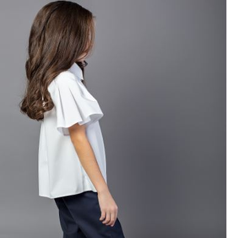 Д 5266 Блузка короткий рукав Кружево р.122-158