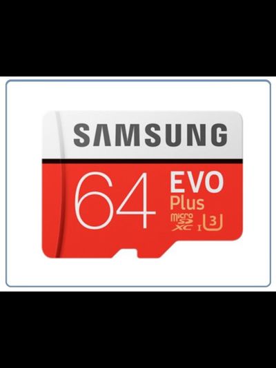Карта памяти 64ГБ Samsung "EVO Plus MB-MC64GA/RU" microSD XC UHS-I Class10 + адаптер