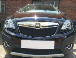 Защита радиатора Opel Mokka 2012- black низ