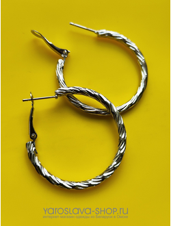 Модель: АЛ-270. Серьги витые кольца.