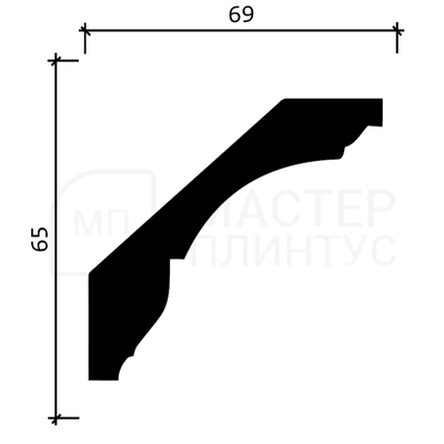 Карниз потолочный Decor-Dizayn DD17