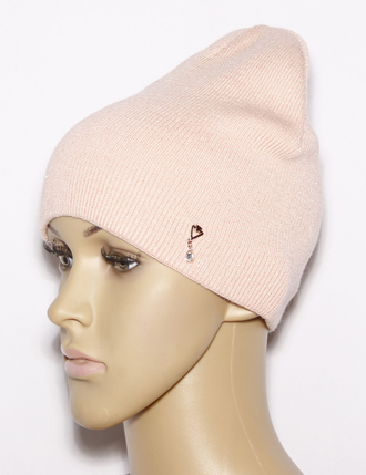 Шапка женская "Мелкая резинка "556 кофе, ваниль, чайная роза, белая, тиффани