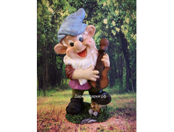 Гном с гитарой 43*22см   1,8кг   полистоун Россия 2390/091036-3*