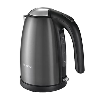 Чайник BOSCH TWK7805, 1,7 л, 2200 Вт, закрытый нагревательный элемент, нержавеющая сталь, черный