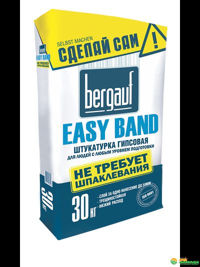 Штукатурка Бергауф Изи Банд (Bergauf Easy Band) для людей с любым уровнем подготовки, 30кг