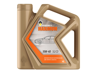 РОСНЕФТЬ - РОСНЕФТЬ Масло моторное Magnum Maximum 10W40 п/с SG/CD 4л