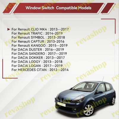 Кнопки стеклоподъемников, стеклоподъемники, Renault, запчасти Renault, автозапчасти, передние кнопки