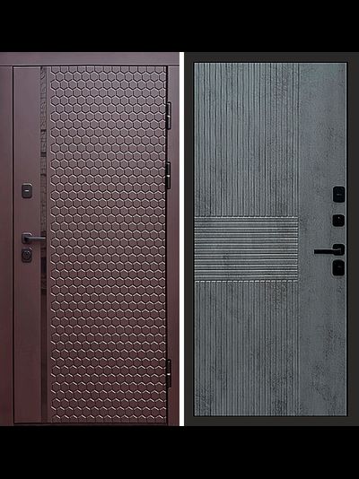 Дверь входная Simple шоколад с панелью