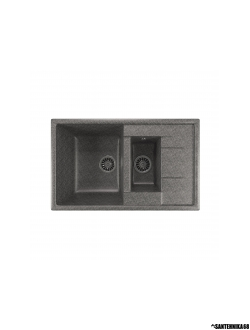 Мойка из искусственного мрамора MIXLINE ML-GM22 двухчашевая с крылом 495*770*195мм