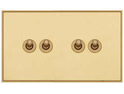 Переключатель 4-клавишный тумблер T&J Electric Titanium Matt Brass