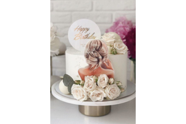 Торт "Белые розы"