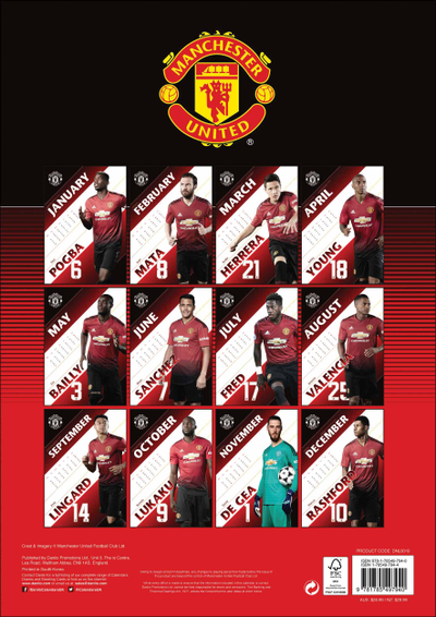 Manchester United FC Official Календарь 2019 Иностранные перекидные календари 2019, Intpressshop