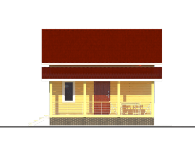 Д-11 ДАЧНЫЙ ДОМ ИЗ БРУСА: ГАБАРИТНЫЕ РАЗМЕРЫ: (6,5Х6М), ОБЩАЯ ПЛОЩАДЬ: 54,5М²
