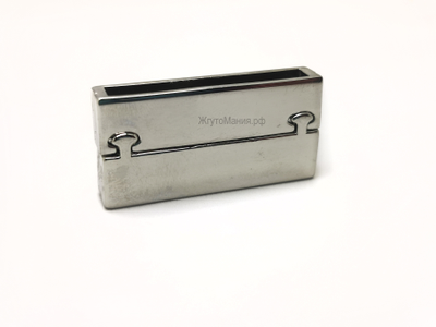 УЦЕНЕННЫЙ ТОВАР! МАГНИТНАЯ ЗАСТЁЖКА ПЛОСКАЯ - 002  - 35*4мм - НИКЕЛЬ / СЕРЕБРО