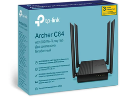 Wi-Fi роутер TP-Link Archer C64 Черный