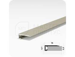 Микроплинтус АПЛ 01 производства Лука, длина 2,4м. цвет шампань