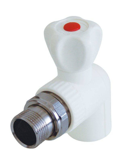 Кран PPRC  накидная гайка 20x1/2 угловой MeerPlast