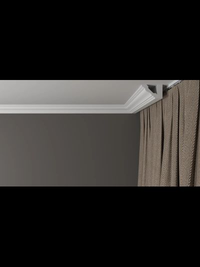 Потолочный плинтус DECOR-DIZAYN DD21, из дюрополимера, под покраску, ударопрочный, 2 метра