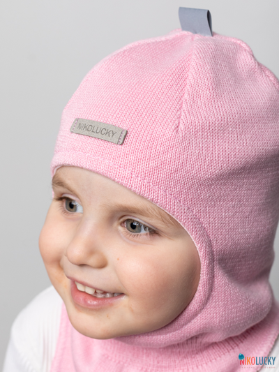 Шапка-шлем 23301-01 х/б подклад, розовый 42-44
