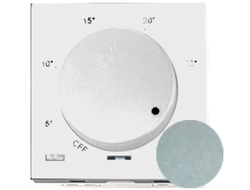 Термостат с поворотной ручкой, алюминий, 2 модуля - Quadro 45 - Latina - Efapel 45234 SAL