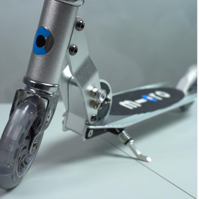 Самокат Micro Sprite Серебристый LED