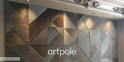 Гипсовая панель FIELDS platinum артикул D-0008-pl