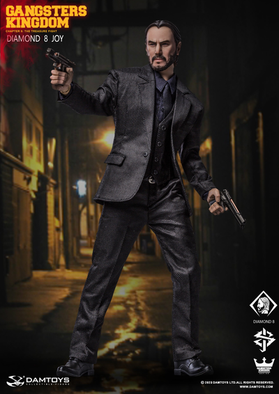 Джон Уик (Киану Ривз, "Джон Уик") - Коллекционная ФИГУРКА 1/6 scale Gangsters Kingdom DIAMOND 8 JOY (GK028A) - DAMTOYS