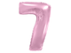 Фольгированная цифра - Розовая матовая