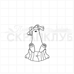 Штамп медведь в подарочной коробке