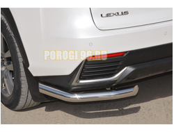 Защита заднего бампера угловая  d60 для Lexus NX200/NX300 2017-